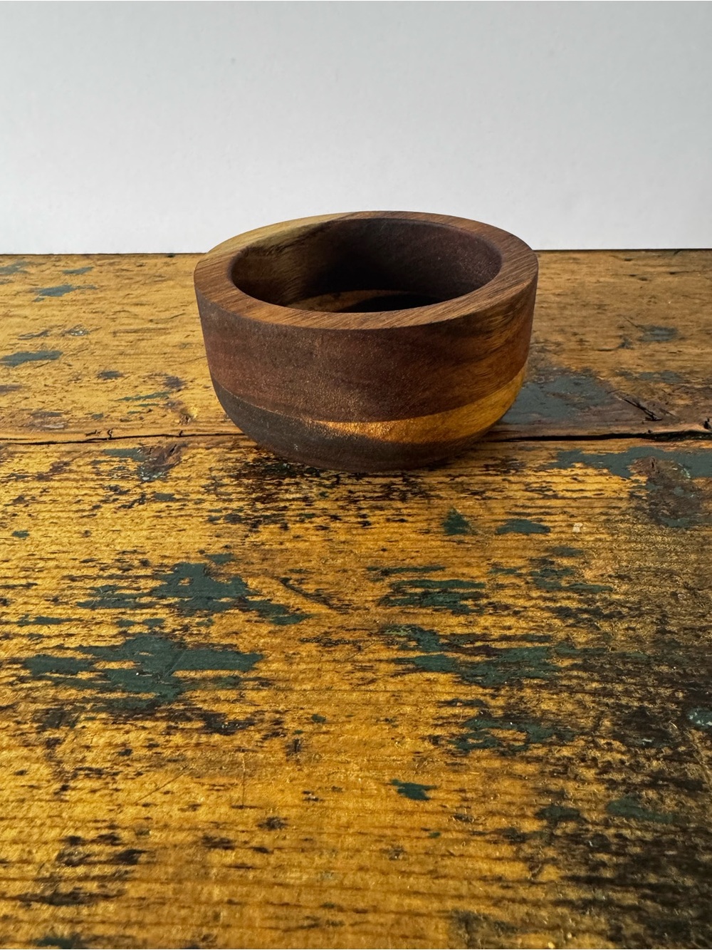 Handturned Wooden Accent Bowl in Brown Wood Tones